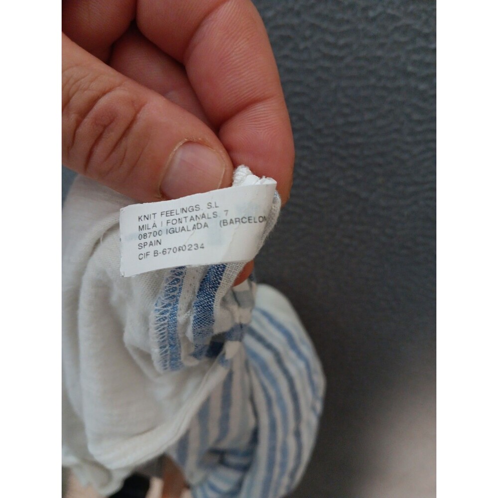 Sita murt Women Blue Short Sleeve Top SIZE 42 (10) Cotton Linen Blend Resort - Picture 7 of 10